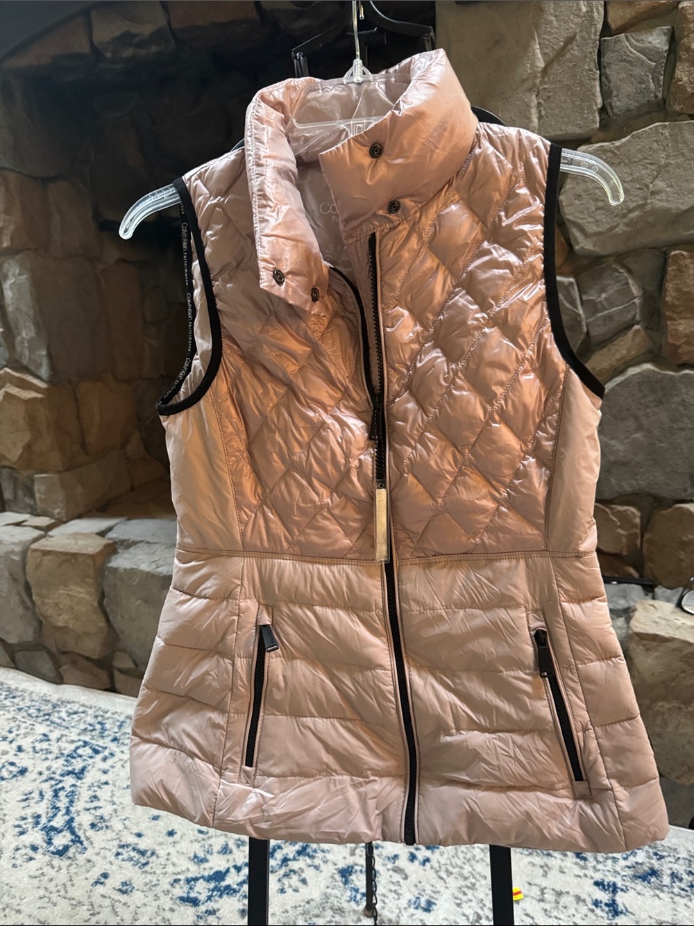 Calvin Klein Performance Blush Quilted Stand-Collar Puffer Vest